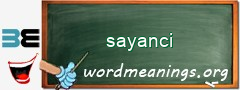 WordMeaning blackboard for sayanci